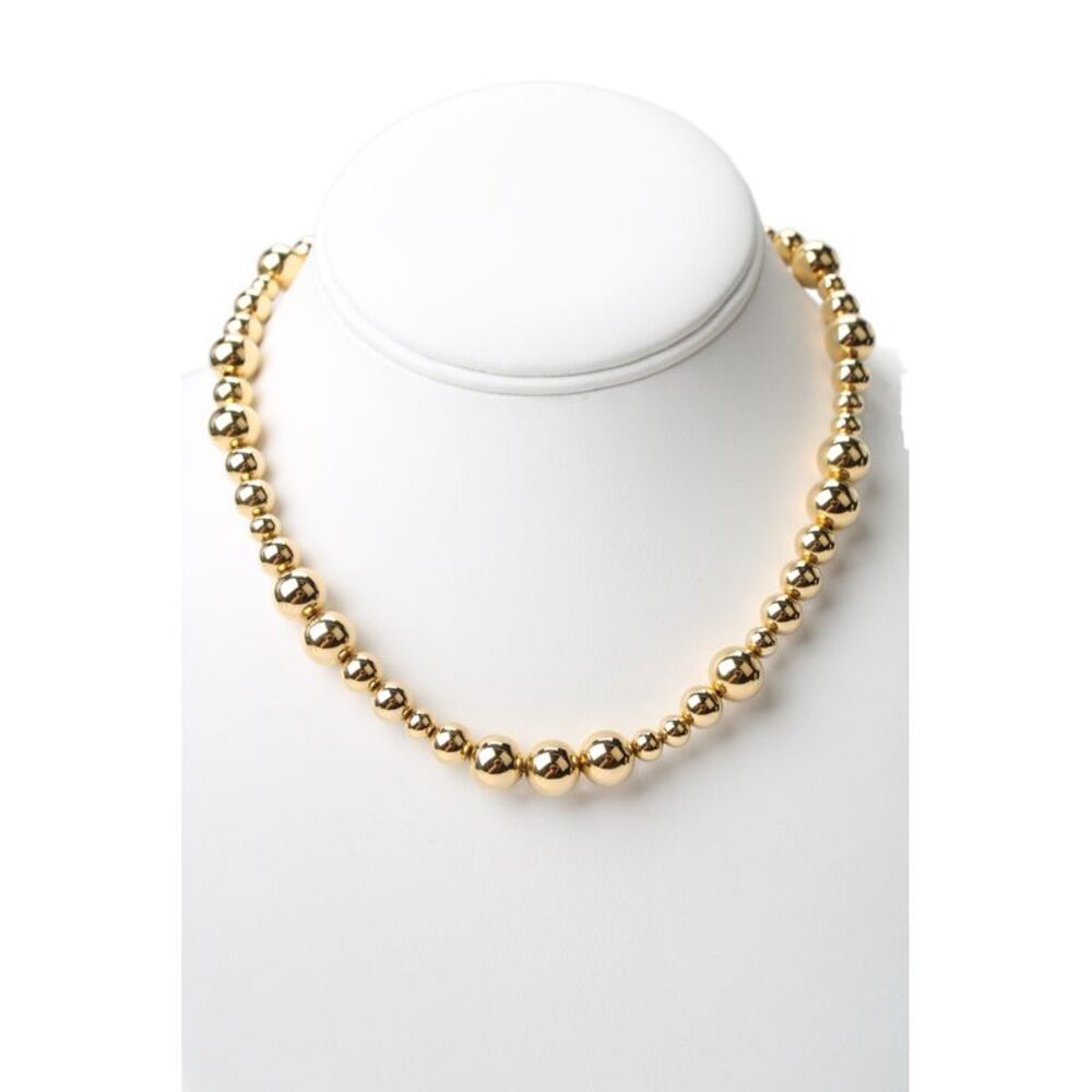 Designer Womens 18K Gold Plated Elly Collar Necklace 16.5"